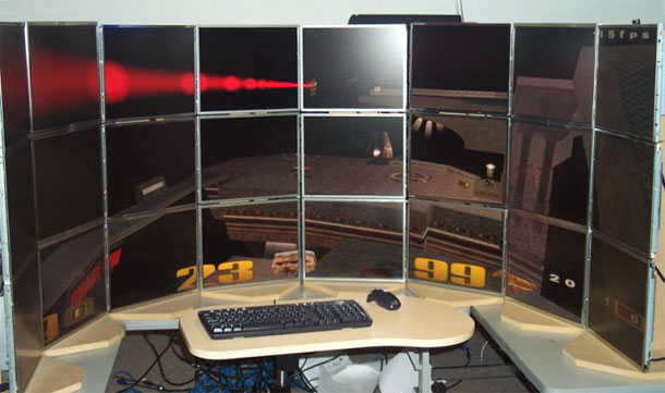 Quake III on 24 monitors